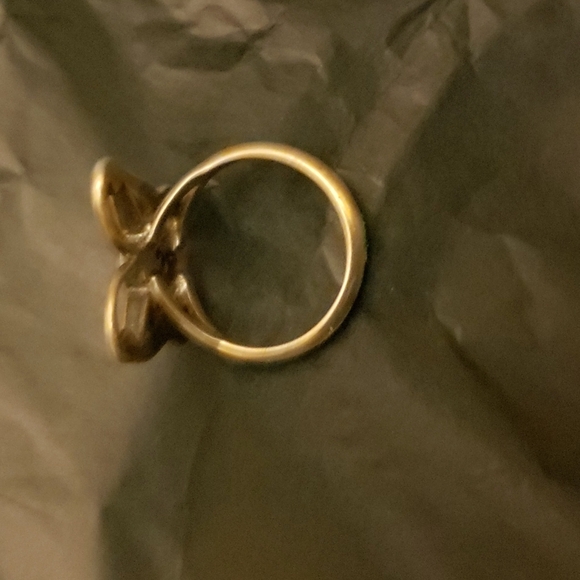 AUTHENTIC STERLING SILVER HANDMADE REAL TURQUOISE BUTTERFLY RING SIZE SMALL 6 - Picture 2 of 2